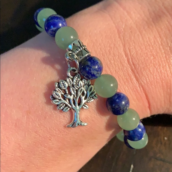 Aventurine and Lapis Lazuli Crystal bracelet - Picture 2 of 4